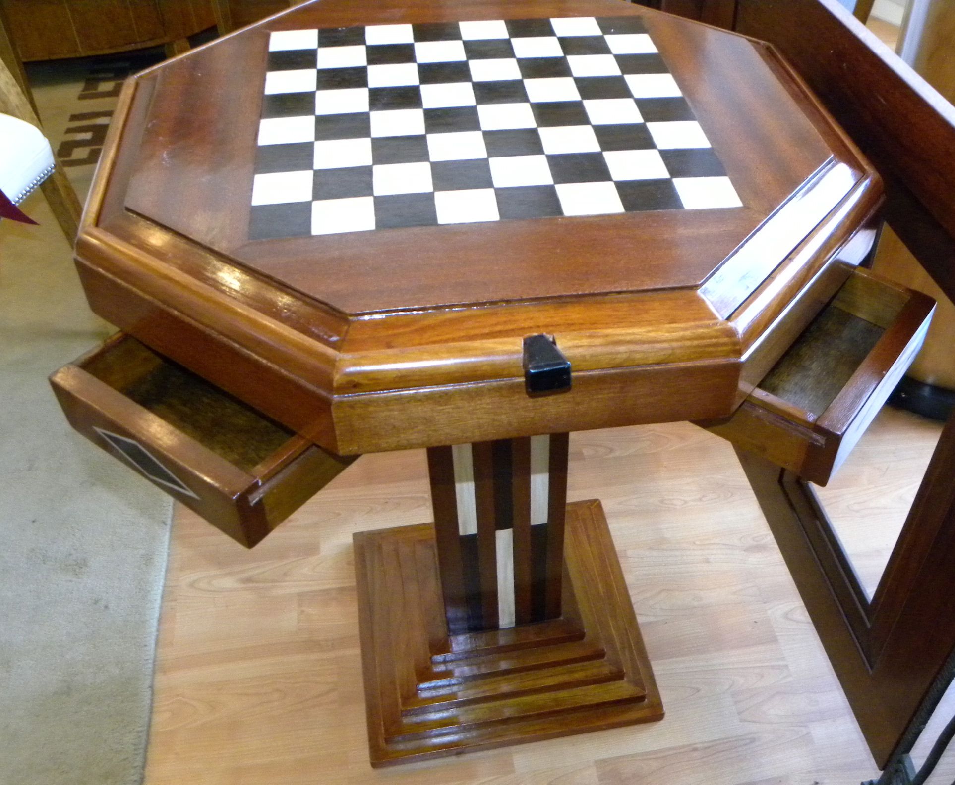 Art Deco Game table Chess Checkers Backgammon | Small Tables | Art Deco
