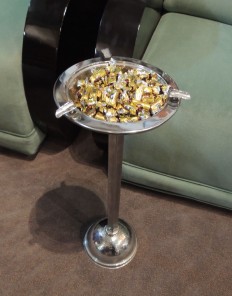 Chrome Ashtray with Bonbons