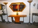 Tiger Flamed Maple console with matching mirror