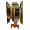Unusual tri-fold stand up antique mirror