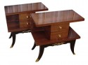 Art Deco Mahogany Night Stands / End Tables  • Pair