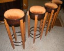 French Art Deco Bar Stand behind with stools