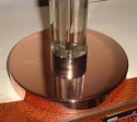 Copper, Chrome, and Glass Table lamp