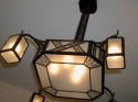 Fabulous French iron hanging chandelier
