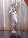 1930s Art Deco Bronze Pierrot & Pierrette Statue • Pierre Laurel