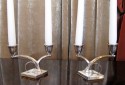 1940s Art Deco Candlestick Holders With Case • Sterling Silver