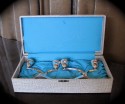 1940s Art Deco Candlestick Holders With Case • Sterling Silver