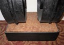 Art Deco Iron Scroll Console With Peach Marble