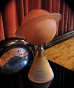 1940s Art Deco Glass Table Lamp
