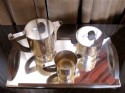 1930s French Art Deco Coffee/Tea Set • Silverplate