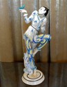 
1920s Art Deco Porcelain Japanese Figure W/ Bird • Marta Schlameus
