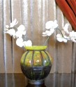1930s Art Deco Glass and Iron Vase • Lorraine