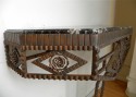 Art Deco Iron Console With Black Marble