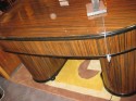 1930s Art Deco Oval Desk • Macassar