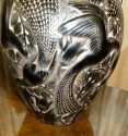 Monumental French Glass vase by D'Avsen with birds
