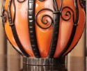 Orange and White glass Vase Lorraine with metal!