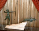 Spectacular Art Deco Diana Huntress and Leaping Antelope