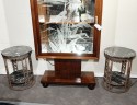 Fabulous Pair of matching Art Deco iron side tables