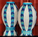 Pair of Matching of Boch Freres Charles Catteau Vases