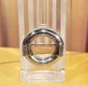 Glass and Chrome Streamlined vase by Riecke