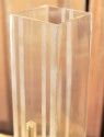Glass and Chrome Streamlined vase by Riecke