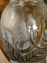 Spectacular Topaz French Glass with Elephants. Very rare!