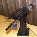French wooden Art Deco Model Airplane 