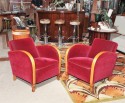 Classic Art Deco Mohair Club chairs