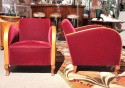 Classic Art Deco Mohair Club chairs