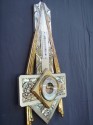 Fabulous Art Deco Silver & Gold gilded Barometer - Thermometer!