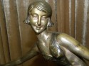 Art Deco bronzed statue, The Dance by Lorimie