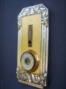 Outstanding French silver & gold barometer thermometer
