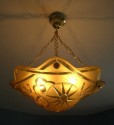 1930's French by Degue yellow/gold Geometric hanging chand