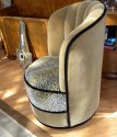 Wonderful Petite Art Deco pair of fan-backed chairs. Original and Custom!