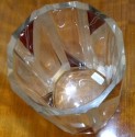 Modernist Glass crystal cut Czech Glass Vase
