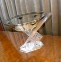 Unusual French Art Deco Coupe with metal and glass