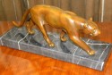 French Bronze Art Deco Cougar on marble!