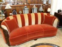 Spectacular Art Deco Two-tone Glamour sofa with original animal carving
