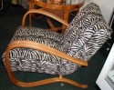 Czech bentwood chair with zebra stripes