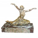 Outstanding French bronze Art Deco Sculpture by Claire Colinet

