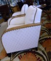 
Art Deco Club Chairs with Diamond Fabric