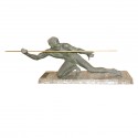Bronze Javelin Thrower by A. P. Hugonnet French 1930s
