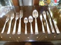 Exceptional Sterling Silver Italian Art Deco Flatware service for 12 with box!