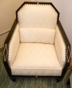 Art Deco library club living room chairs with period style fabric