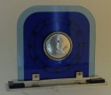 Outstanding Art Deco blue glass Jaeger LeCoultre clock
