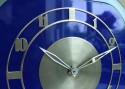 Outstanding Art Deco blue glass Jaeger LeCoultre clock