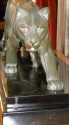 Original French Prowling Tigers statue by M. Leduca