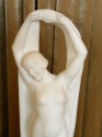 Original carved white Venus marble statue by French artist Marius Sain