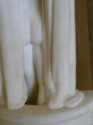 Original carved white Venus marble statue by French artist Marius Sain