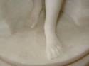 Original carved white Venus marble statue by French artist Marius Sain